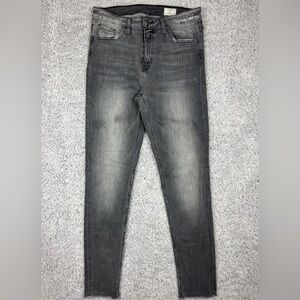 Bridge by Gly Jeans Womens 27 Ankle Skinny High Rise Stretch Raw Hem Fade Casual